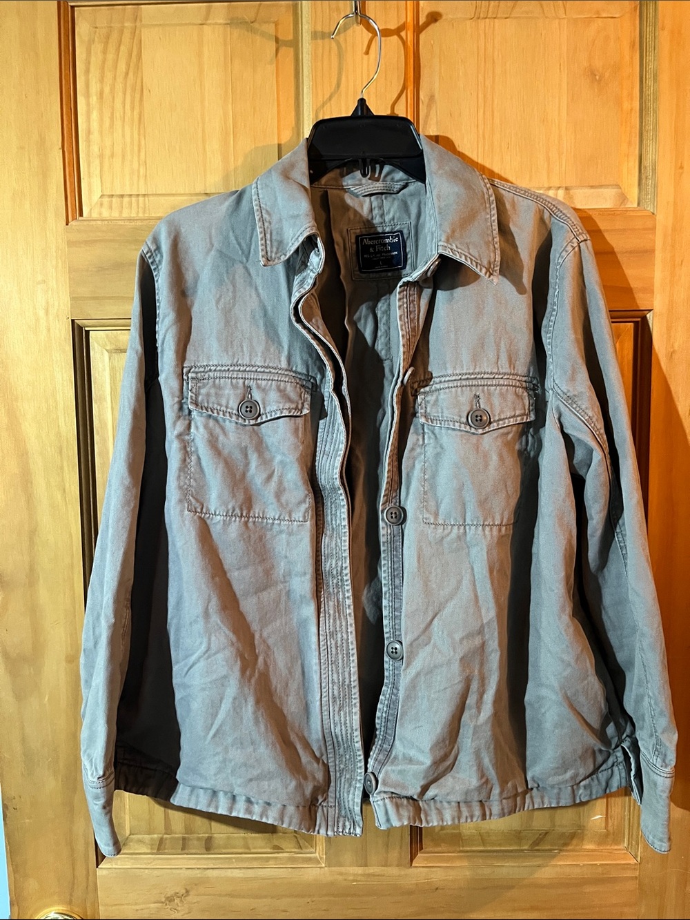 Abercrombie & Fitch Women’s Gray Green Military-Style Field Jacket